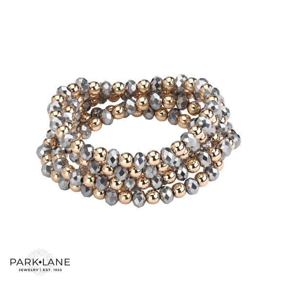 Park Lane Denali Bracelets - Set of 5 in Gold/Grey - Picture 1 of 3